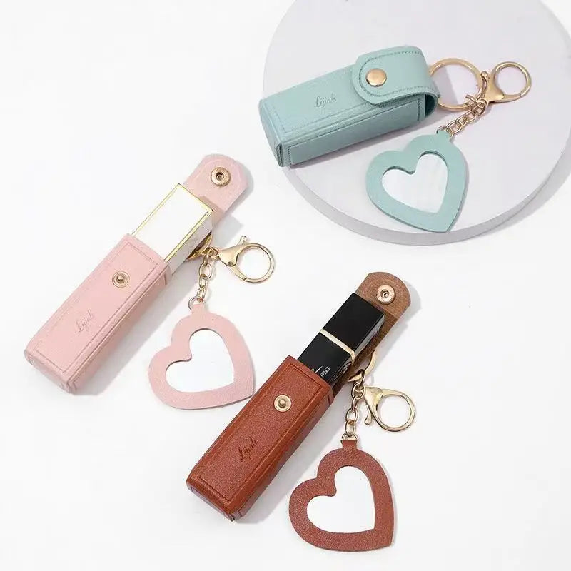 1+1 Free Birkin Inspired Mini Hand Bag - Mini Leather Lipstick Bag Charm Keychain