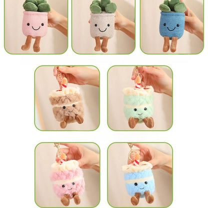 Variant image for Plush Succulent Potted Plant Toy, Soft Cuddly Decor for Home and Gifts, 12-Inch Green Plushies for Kids-4