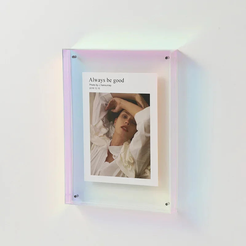 Modern Clear Acrylic Photo Frame for DIY Wall Art Stylish Picture Display for Bedroom and Living Room Decor