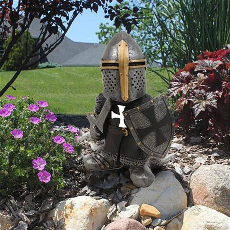 Set statue cavaliere da giardino decorazione medievale collezione gnomi autunno 2026 tendenza