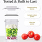 5-Piece Sealed Food Storage Container Set for Kitchen Organization and Refrigerator Use