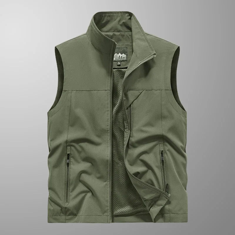 Waterproof Versatile Mens Vest - Sleeveless Polyester
