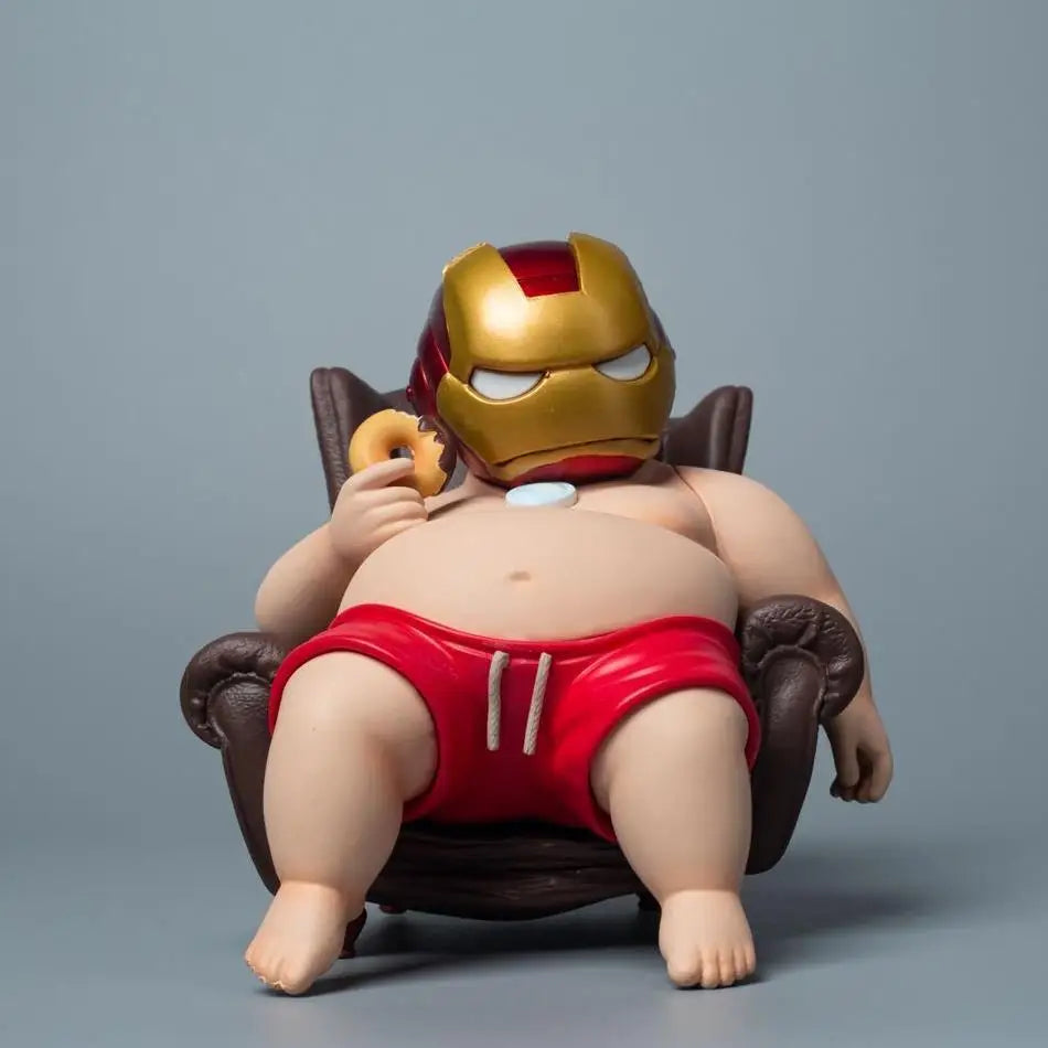 Søt Iron Man Anime-figur - PVC skrivebordspryd for barn, Avengers Collection bildekorasjon, perfekt gaveide 12 cm (4,7 tommer)