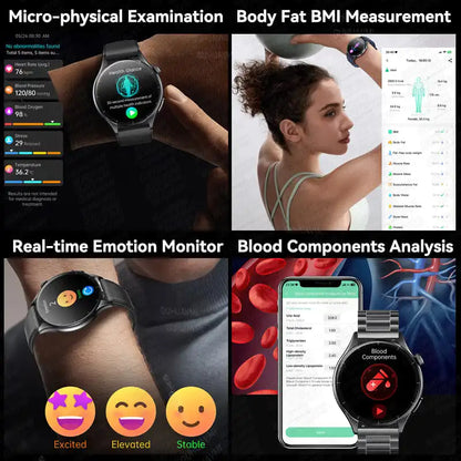 Smartwatch ECG and PPG Health Monitor With Uric Acid and Lipid Tracking NFC 1.56 Inch AMOLED Fall 2025