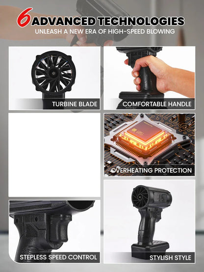 Car Dryer Turbo Air Gun Cordless Turbo Jet Blower Car Care 2025 Fast Drying High Thrust