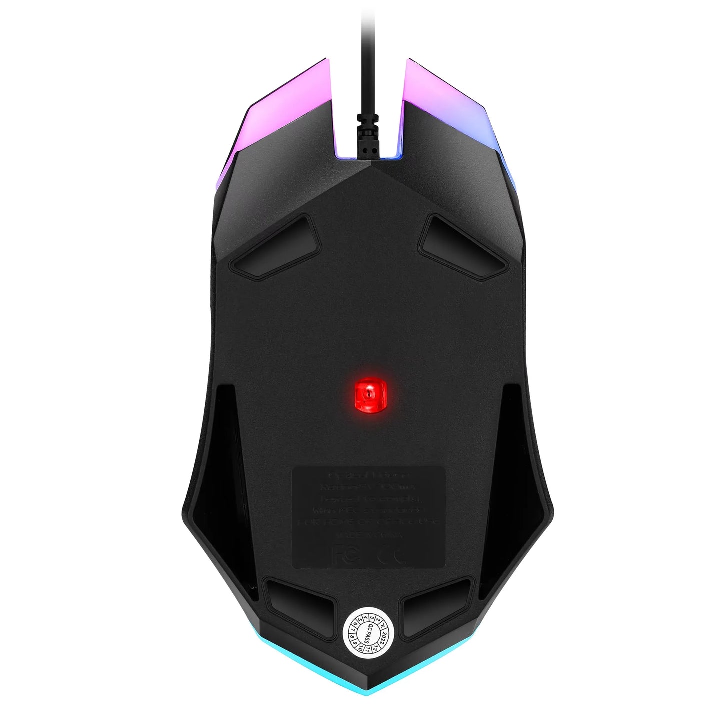 Mouse da gioco cablato RGB 3 pulsanti USB precisione ufficio