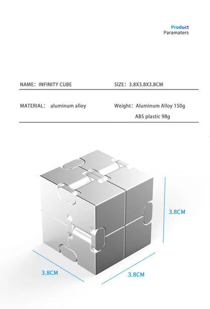 Metal Magic Cube Stress Relief Toy Portable Puzzle Focus