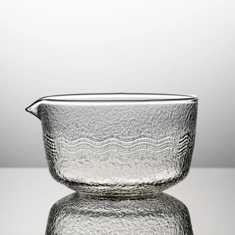 Matcha Mixing Bowl Glass Pouring Spout Japanese Tea