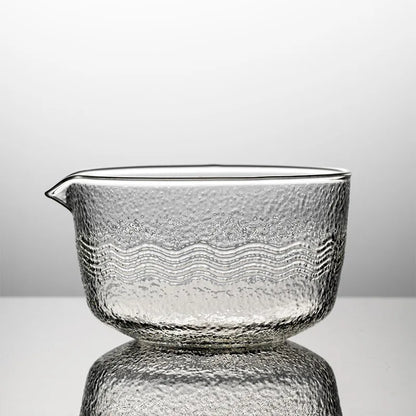 Matcha Mixing Bowl Glass Pouring Spout Japanese Tea