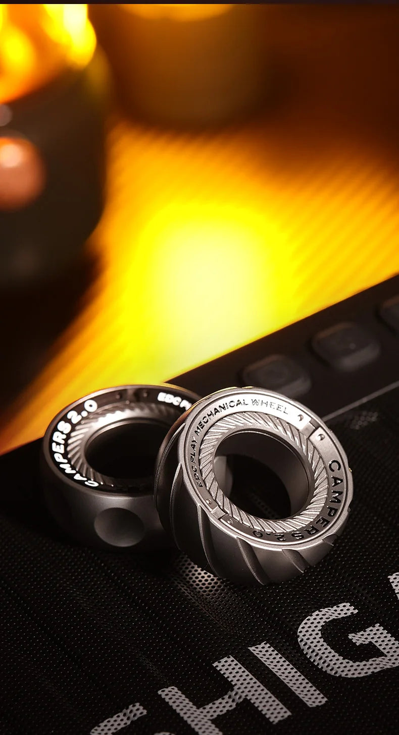 Magnetic Ratchet Fidget Ring Stainless Steel EDC Gift