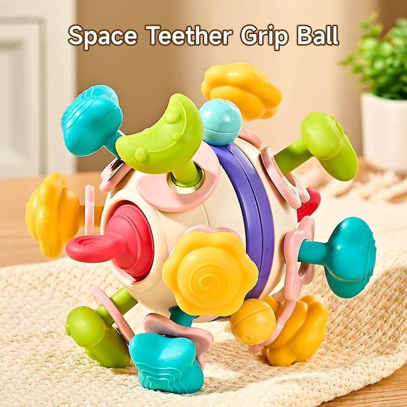 Baby Teether Rattle Hand Grip Sensory Ball Toy Newborn