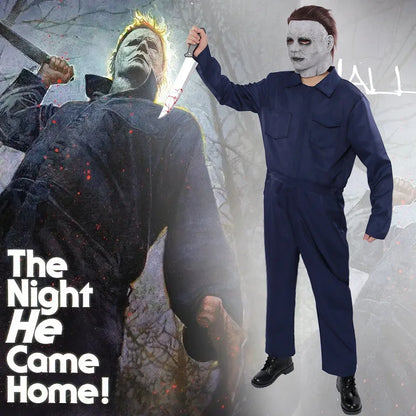 Michael Myers-bloederig moordenaars-anime-cosplaykostuum, jumpsuit met horrormasker voor mannen en vrouwen, Halloween 2026