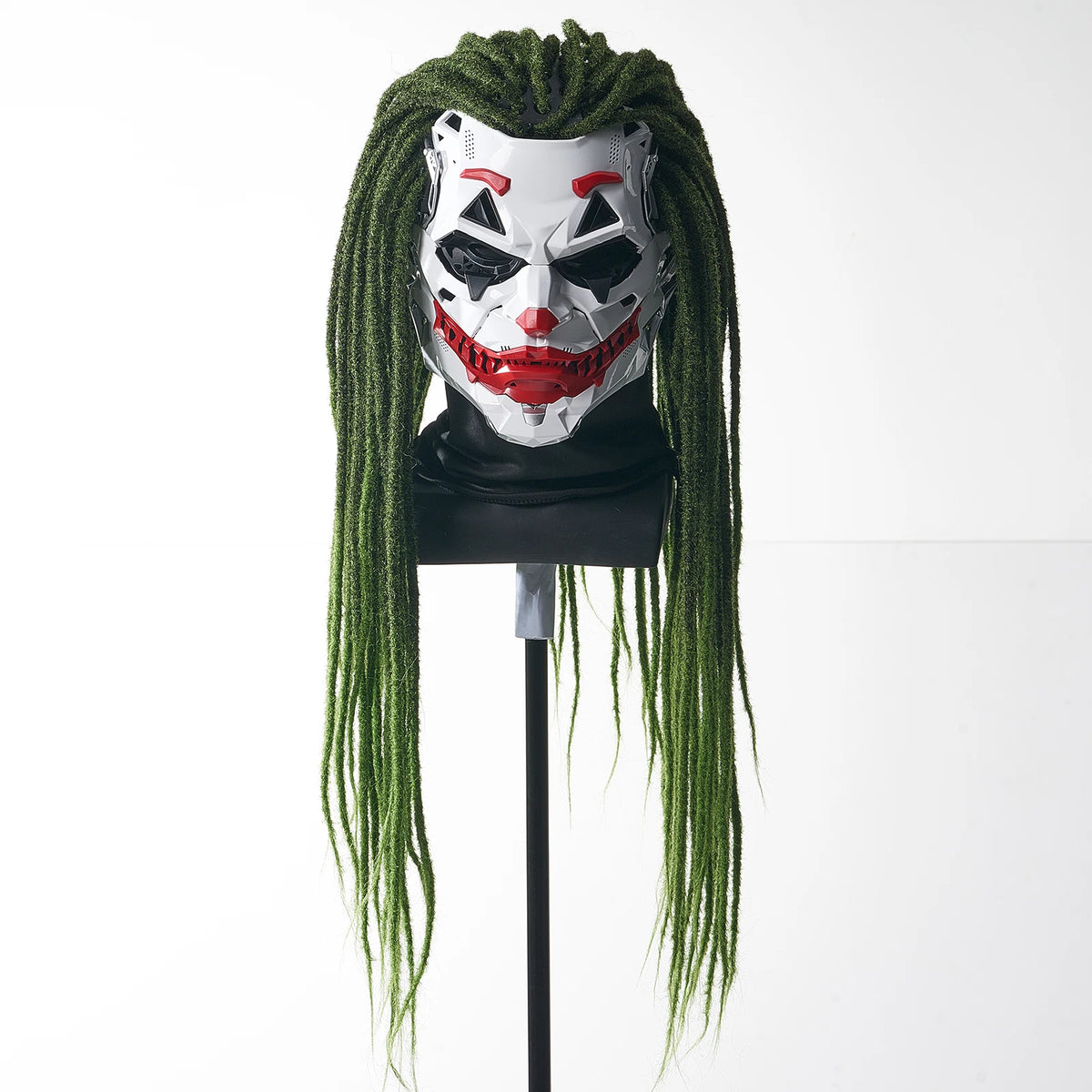 Cyberpunk Braids 2D PVC Resin Full-Face Cosplay Mask Halloween Anime Role-Play Prop 2026