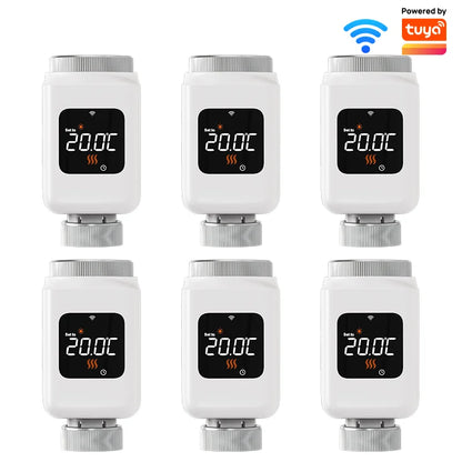 Smart WiFi Thermostatic Radiator Valve – App Control and Voice Assist, Alexa and Google Home 4-Pack Fall 2025
