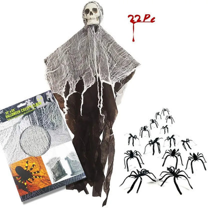 Halloween Skull Skeleton Hanging Decoration Variable Shape Non-Woven Party Outdoor Prop 2026