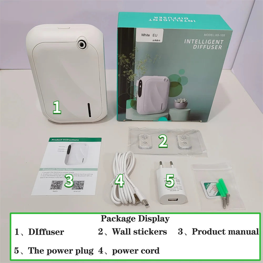 Aroma Diffuser Bluetooth App Control Wall Mount Scent Machine 200m3 Coverage Halloween 2025 Quiet Home Fragrance
