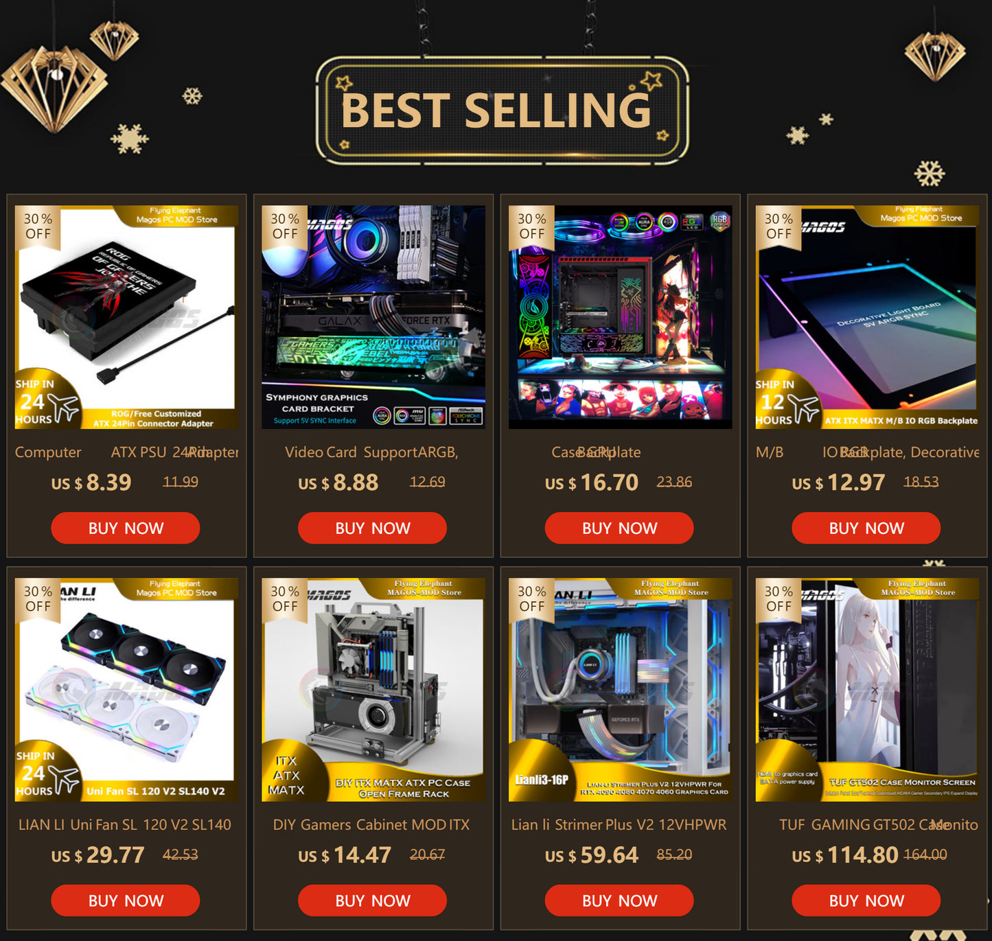 Boîtier PC Open Frame Modulaire ATX MATX ITX Aluminium Rack