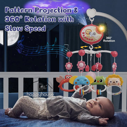 Muzikale Baby Mobiel Projectie Afstandsbediening Pasgeboren Sensorische Speelgoed
