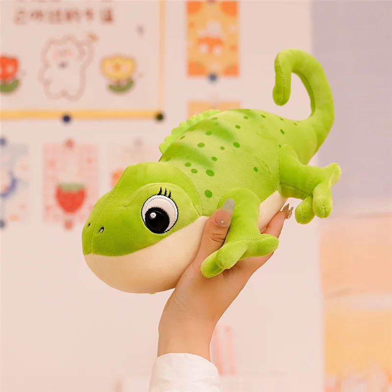 Almohada de camaleón de felpa 30cm reptil de dibujos animados regalo acogedor