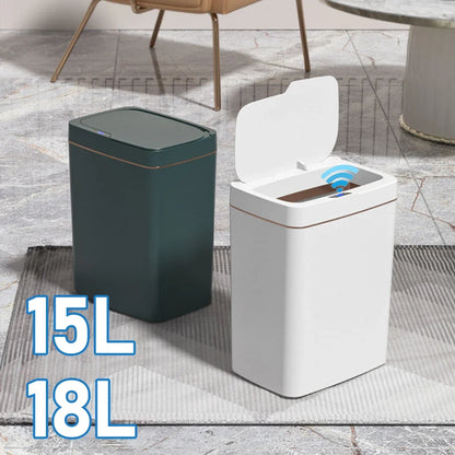Smart Sensor Trash Can 15L 18L Touchless Quiet Waterproof