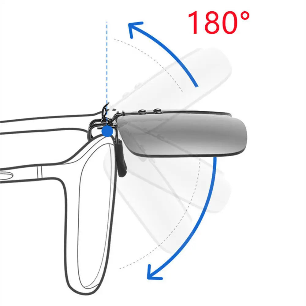 Clip-On Zonnebril Gepolariseerd UV400 Nachtzicht Rijden Bril Vierkante Clip-Ons Anti-Glare Vintage Stijl 2026