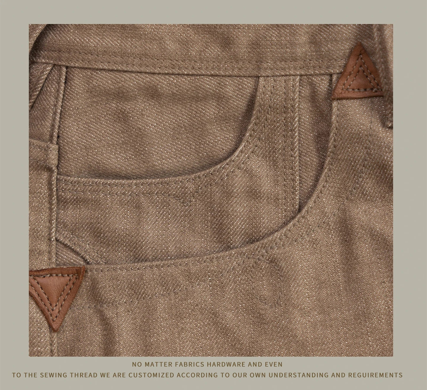 Holdbare avslappede rette jeans for menn - løse selvedge casual