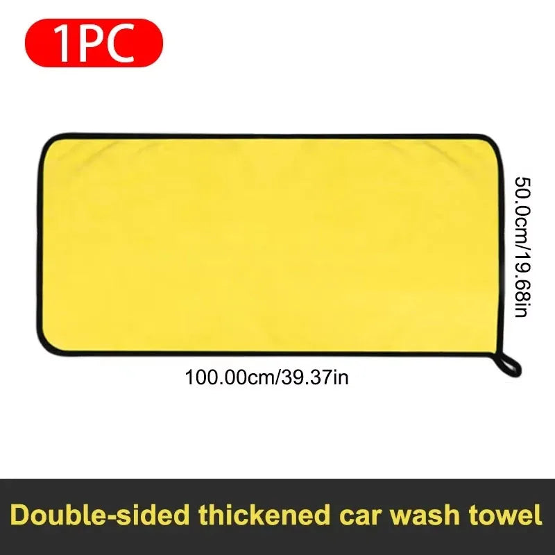 Car Microfiber Towels Double Layer Detailing Cloth Fall 2025 Soft Highly Absorbent Drying Towel