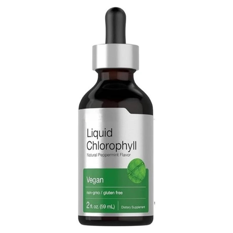 Liquid Chlorophyll Drops Mint Flavor 59 ml, Non-GMO Gluten-Free Herbal Dietary Supplement for Wellness Fall 2026 Trend