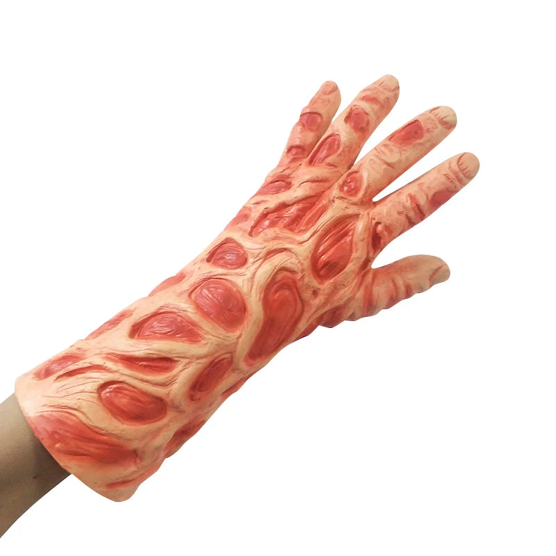 Freddy Krueger Latex Cosplay Headgear and Razor Gloves Set for Adults Halloween 2026
