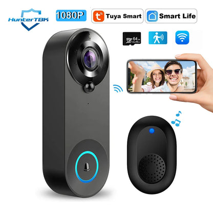 1080P Video Doorbell Camera Wireless Tuya Smart Home Doorbell 2025 Night Vision Motion Detect Two Way Audio