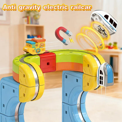 Magnetic Building Set 81 Pieces Track Puzzle With Train STEM Educational Toy Christmas Gift 2025