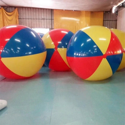 Giant Inflatable Beach Ball, Durable PVC Sports Ball for Outdoor Water Games, 100cm & 200cm, Bright Colors