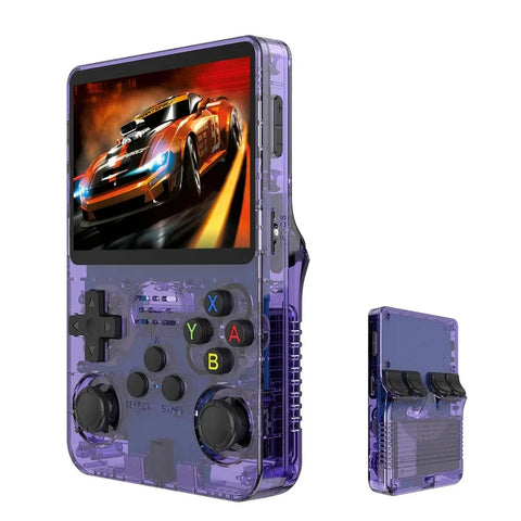 Consola de videojuegos portátil retro R36S - Pantalla IPS de 3,5", almacenamiento de 64 GB, sistema Linux