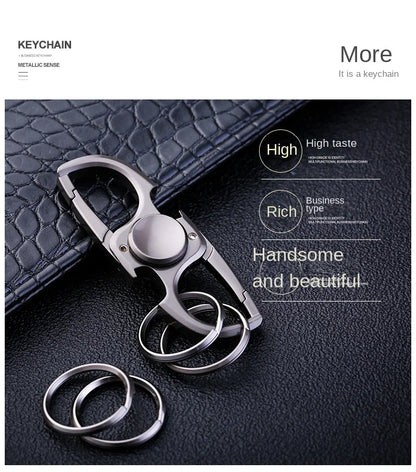 Fidget Spinner Keychain Stainless Steel EDC Gift 2025