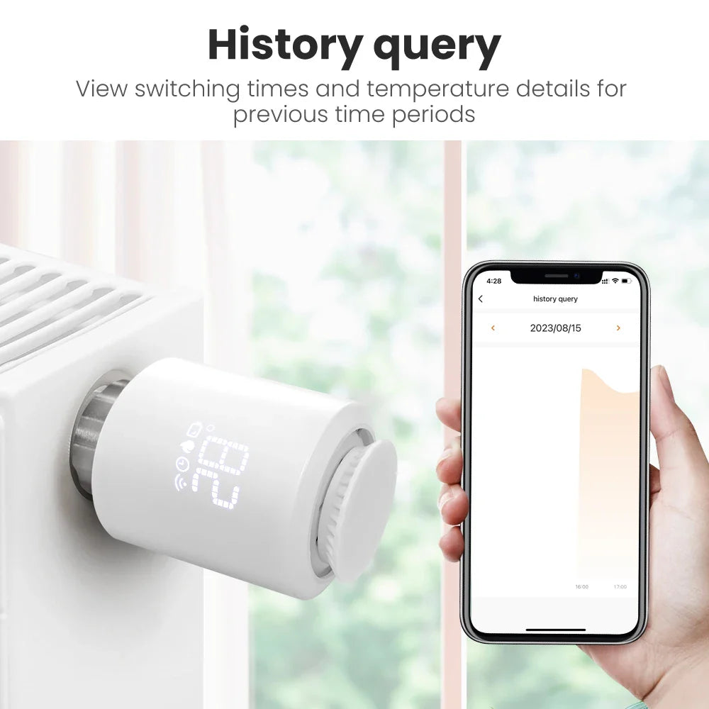 Smart Thermostat TRV Actuator ZigBee3.0 Radiator Valve Controller Voice Assistant Compatible Fall 2025 Gift