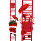 Musical Climbing Santa Claus Doll with Ladder - 20cm Plush Christmas Decoration, Festive Home Ornament for Kids, Holiday Gift 2025