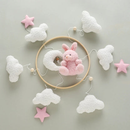 Baby Crib Mobile Wooden Nursery Newborn Sensory Toys