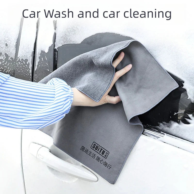 Car Wash Towel Coral Velvet Microfiber Cleaning Cloth 35x75cm Thickened Soft High Absorbent Fall 2025