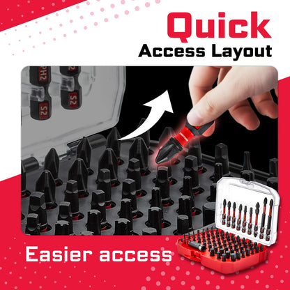 Impact Driver Bit Set 83-Delig S2 Staal Magnetische Bits Met Dopadapter Koffer Fall 2025 Doe-Het-Zelf Essentieel