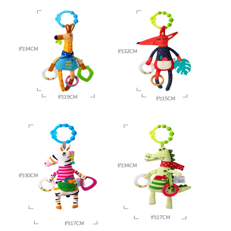 Giraffe Spiral Crib Toy Newborn Sensory Toys Rattle