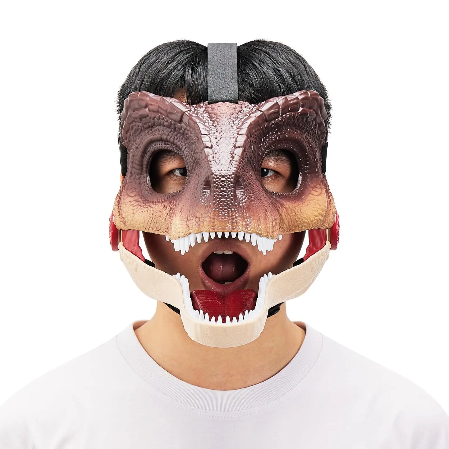 Dinosaurmaske med bevegelig kjeve cosplay-rekvisitt Halloween 2025