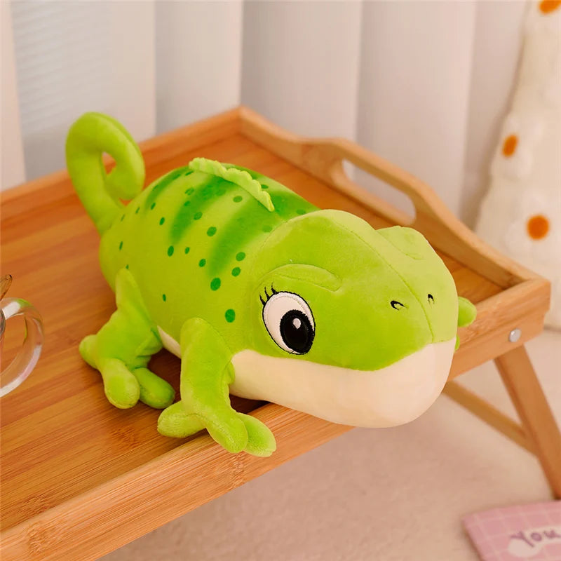 Almohada de camaleón de felpa 30cm reptil de dibujos animados regalo acogedor