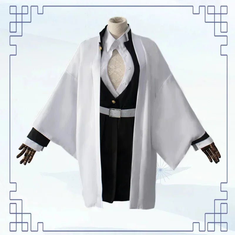Demon Slayer Kanroji Mitsuri Kimono Haori Cosplay Costume Set with Wig for Adults Kids Halloween 2026