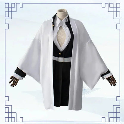 Demon Slayer Kanroji Mitsuri Kimono Haori Cosplay Costume Set with Wig for Adults Kids Halloween 2026