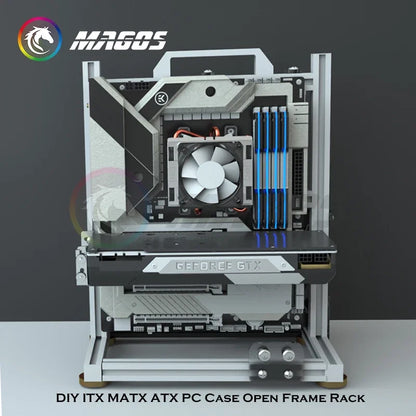 Boîtier PC Open Frame Modulaire ATX MATX ITX Aluminium Rack