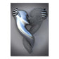 3D Grey Heart Canvas Art - Waterproof Wall Decor for Living Room, Ready to Hang