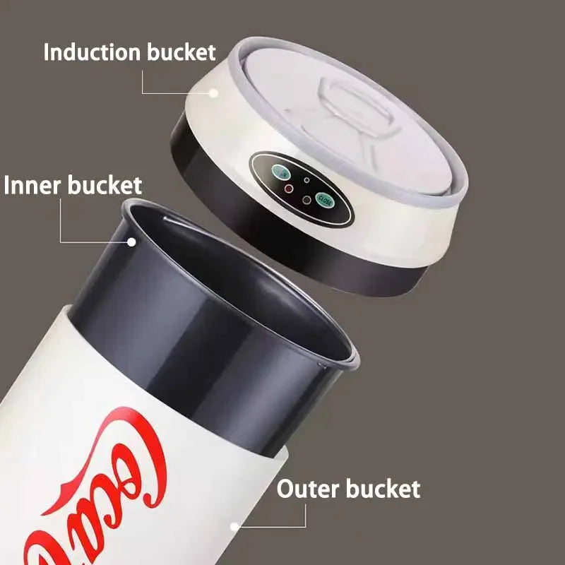 Automatic Induction Trash Can Round Kitchen Bin 24x40cm