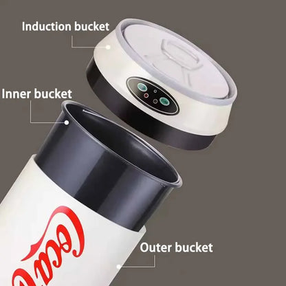 Automatic Induction Trash Can Round Kitchen Bin 24x40cm