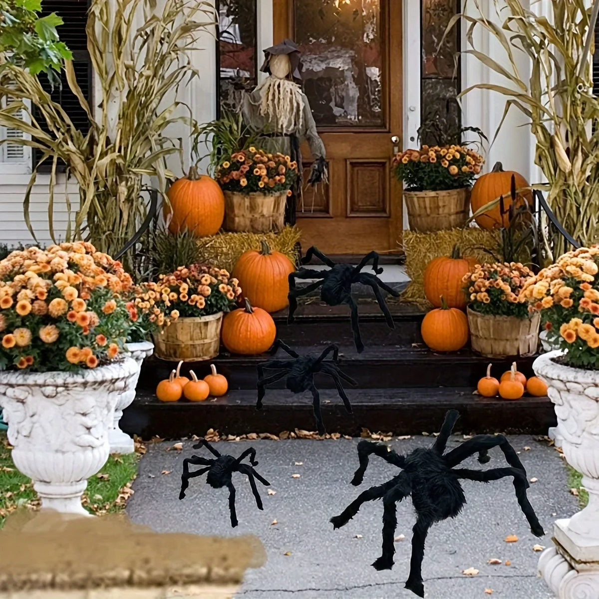 Enorme stoffen Halloween-spin voor binnen en buiten, tuin-, veranda- en spookhuisdecoratie 2026