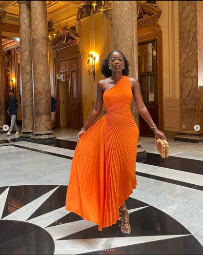 Variant image for Elegant White Satin Midi Dress for Women, Timeless Design for Parties and Special Occasions-9